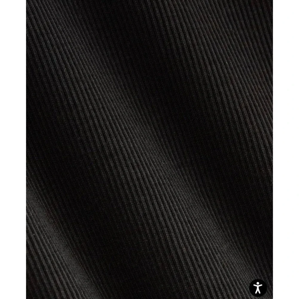 Everlane NWT Supima Cotton Luxe Micro-rib Long Sleeve Crew Black Small - Picture 4 of 8